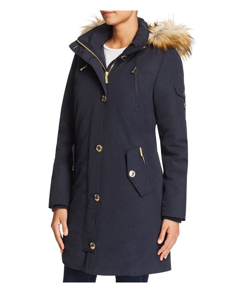 blue michael kors oarka|michael kors blue jacket.